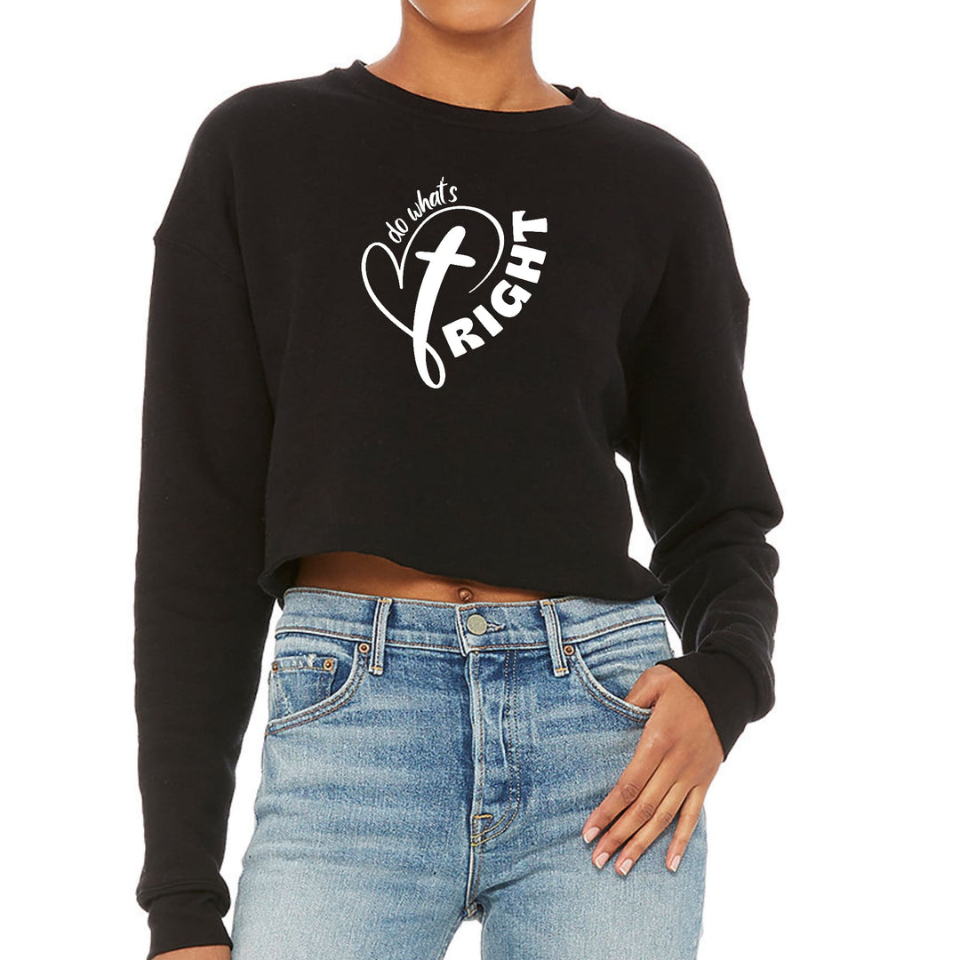 Womens Cropped Graphic Sweatshirt Say it Soul - do What’s Right