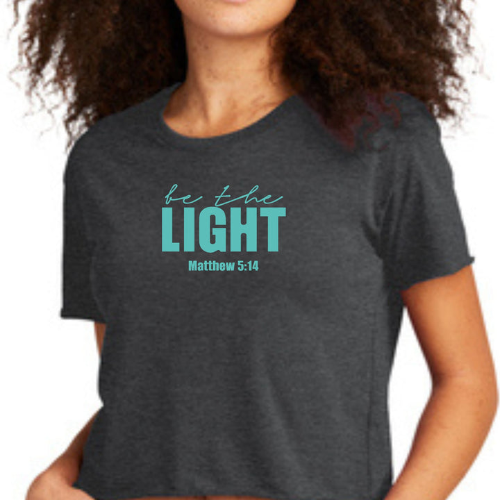 Womens Cropped Graphic T-shirt be the Light Print - Womens | T-Shirts | Cropped