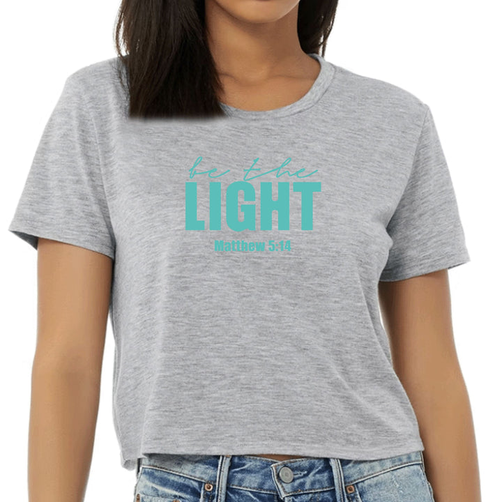 Womens Cropped Graphic T-shirt be the Light Print - Womens | T-Shirts | Cropped