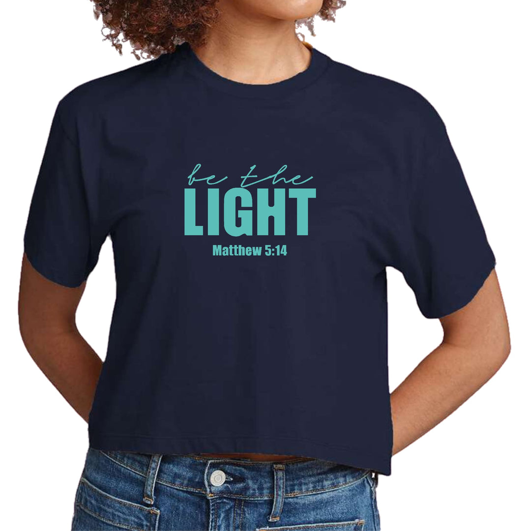 Womens Cropped Graphic T-shirt be the Light Print - Womens | T-Shirts | Cropped