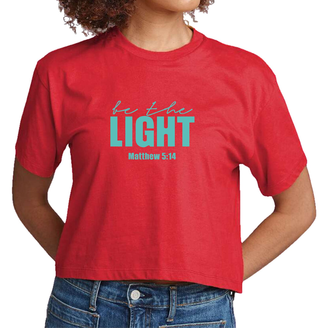 Womens Cropped Graphic T-shirt be the Light Print - Womens | T-Shirts | Cropped