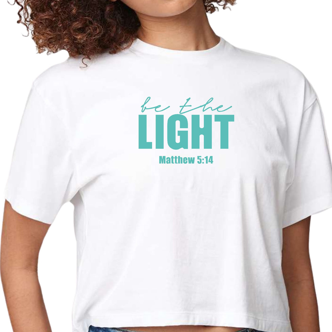 Womens Cropped Graphic T-shirt be the Light Print - Womens | T-Shirts | Cropped