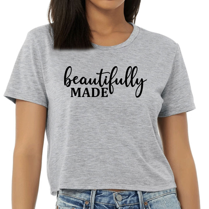 Womens Cropped Graphic T-shirt Beautifully Made - Inspiration - Womens