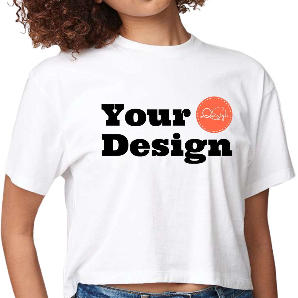 Womens Cropped Graphic T-shirt, - Custom | Apparel | Graphic Tops