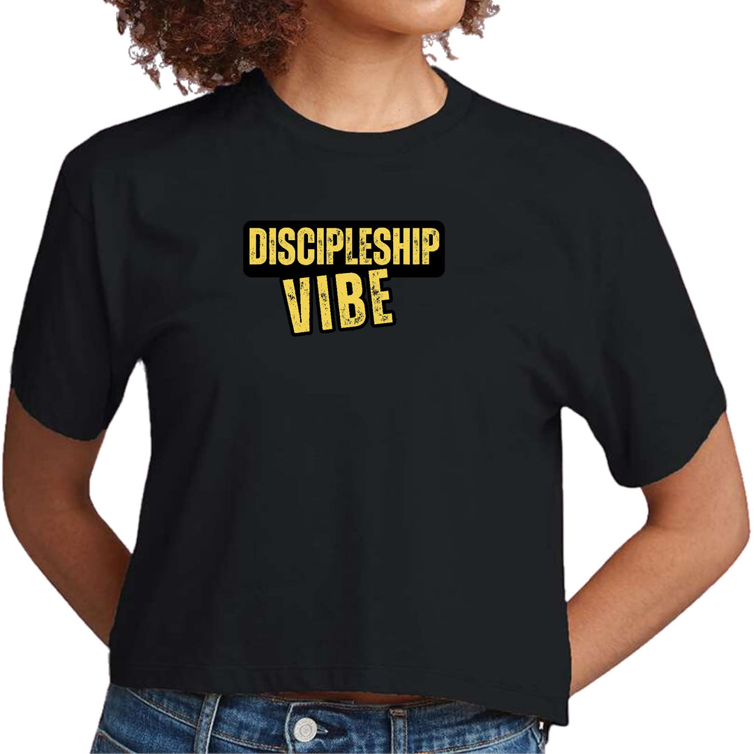 Womens Cropped Graphic T-shirt - Discipleship Vibe - Womens/T-Shirts/Cropped