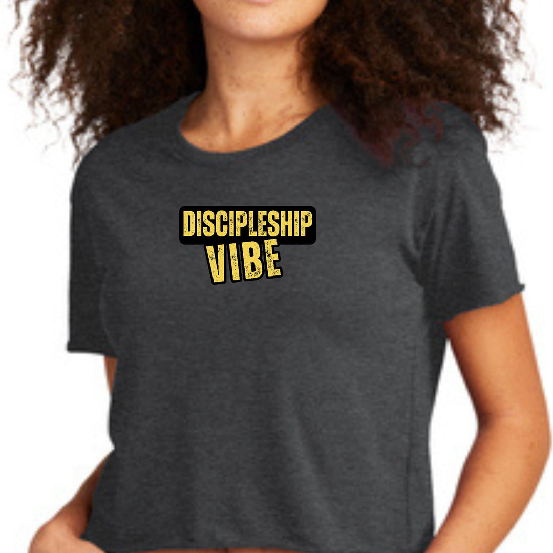 Womens Cropped Graphic T-shirt - Discipleship Vibe - Womens/T-Shirts/Cropped