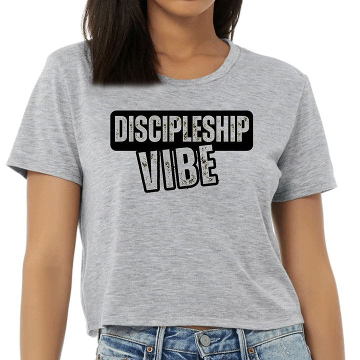 Womens Cropped Graphic T-shirt - Discipleship Vibe - Womens/T-Shirts/Cropped