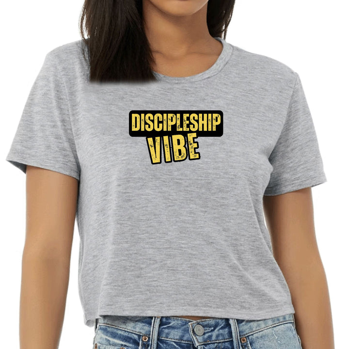 Womens Cropped Graphic T-shirt - Discipleship Vibe - Womens/T-Shirts/Cropped