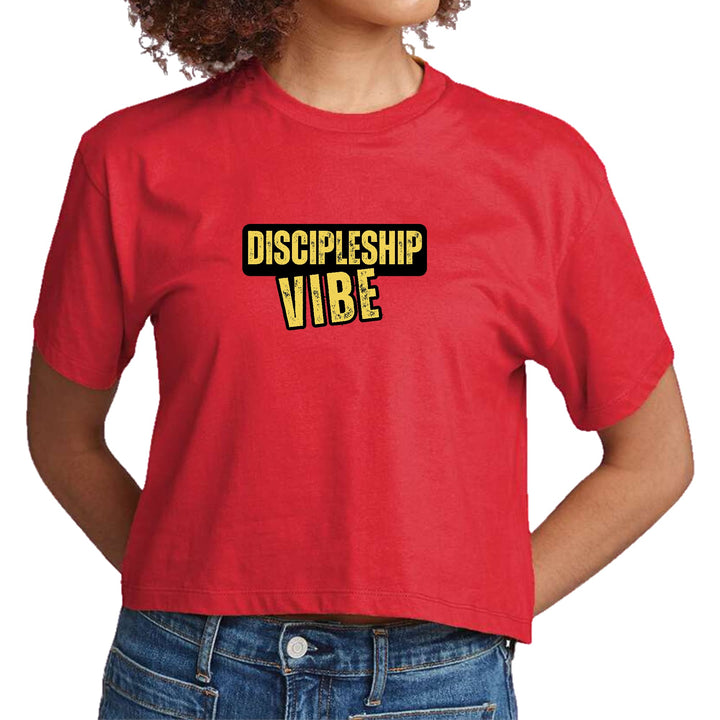 Womens Cropped Graphic T-shirt - Discipleship Vibe - Womens/T-Shirts/Cropped