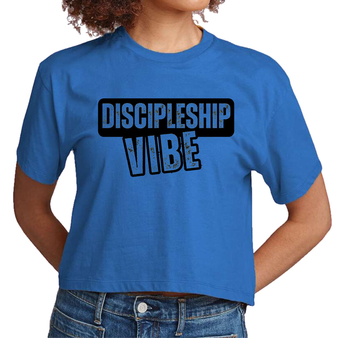 Womens Cropped Graphic T-shirt - Discipleship Vibe - Womens/T-Shirts/Cropped