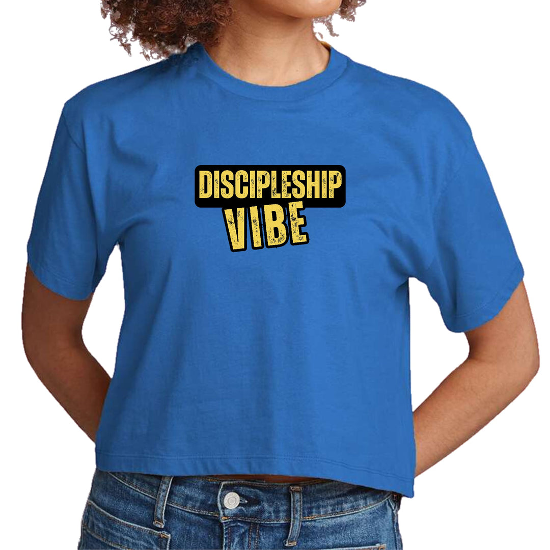 Womens Cropped Graphic T-shirt - Discipleship Vibe - Womens/T-Shirts/Cropped