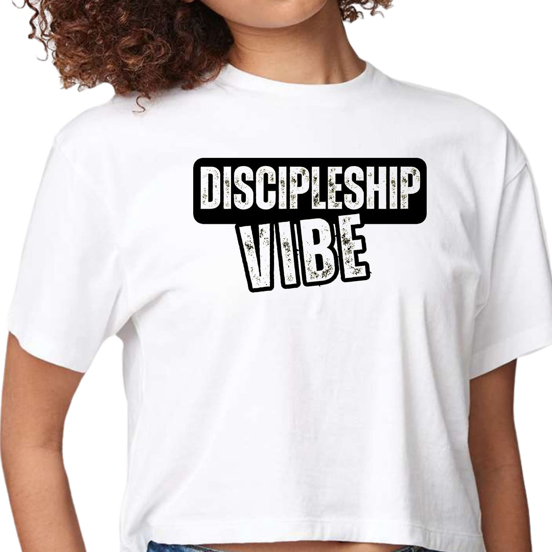 Womens Cropped Graphic T-shirt Discipleship Vibe - Womens | T-Shirts | Cropped