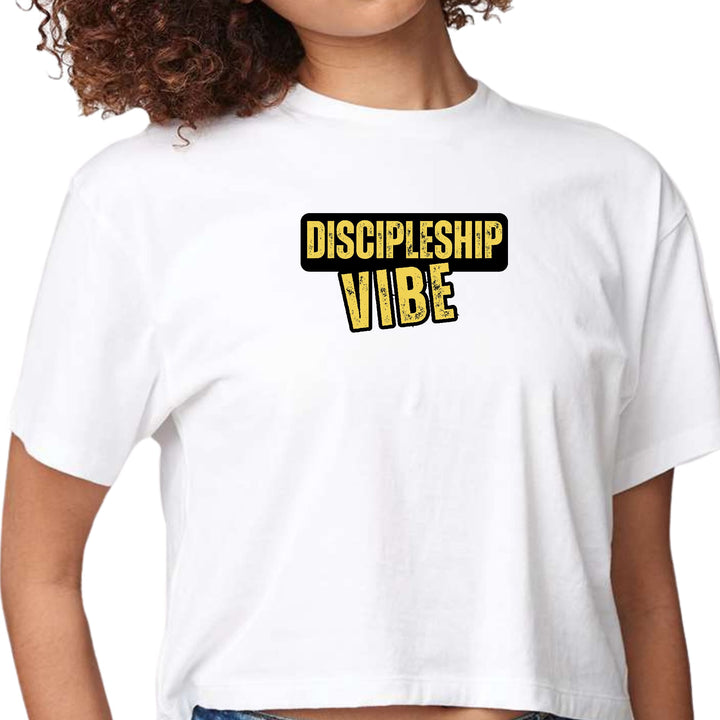 Womens Cropped Graphic T-shirt - Discipleship Vibe - Womens/T-Shirts/Cropped