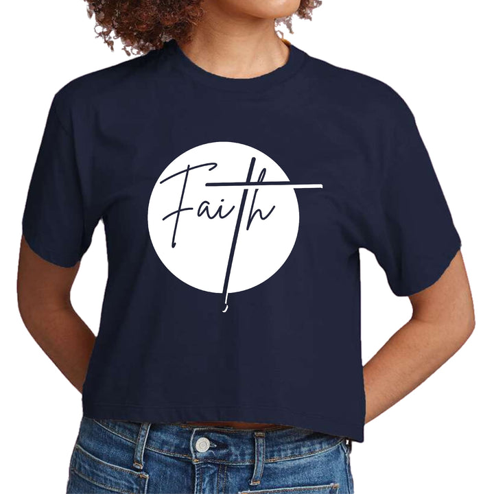 Womens Cropped Graphic T-shirt Faith - Womens | T-Shirts | Cropped