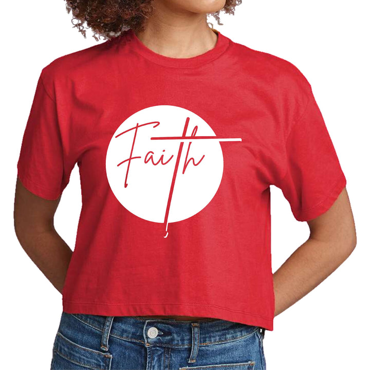 Womens Cropped Graphic T-shirt Faith - Womens | T-Shirts | Cropped