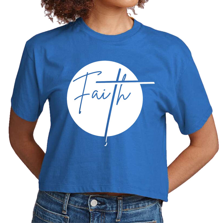 Womens Cropped Graphic T-shirt Faith - Womens | T-Shirts | Cropped