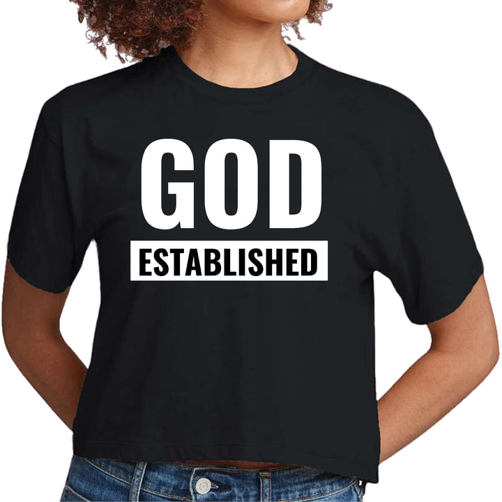 Womens Cropped Graphic T-shirt God Established - Womens | T-Shirts | Cropped