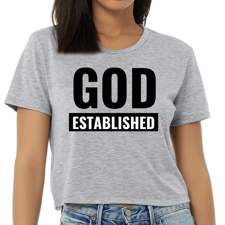 Womens Cropped Graphic T-shirt God Established - Womens | T-Shirts | Cropped