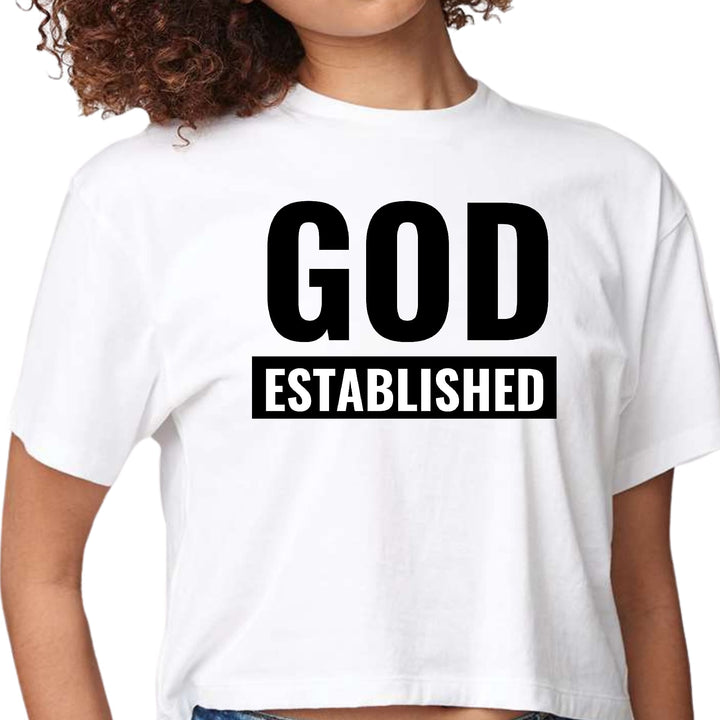 Womens Cropped Graphic T-shirt God Established - Womens | T-Shirts | Cropped