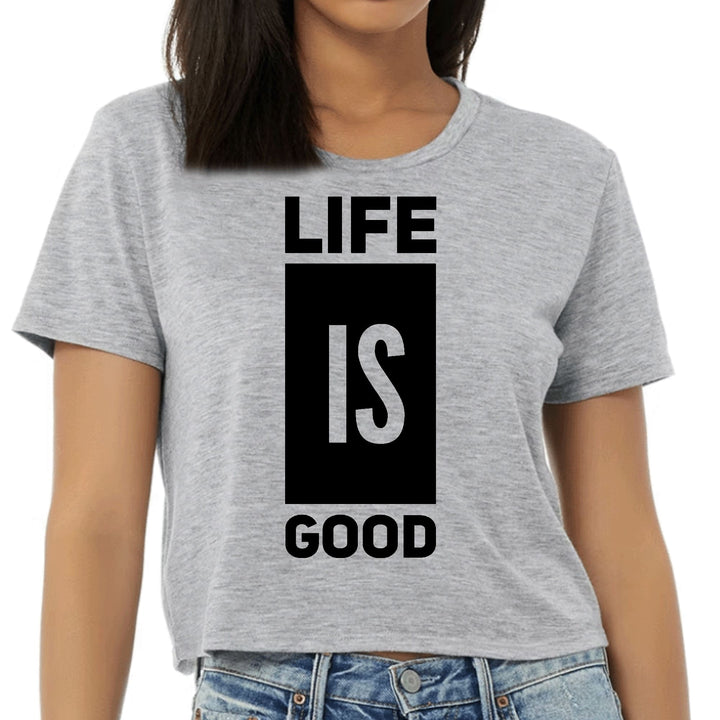 Womens Cropped Graphic T-shirt - Life is Good - Womens | T-Shirts | Cropped