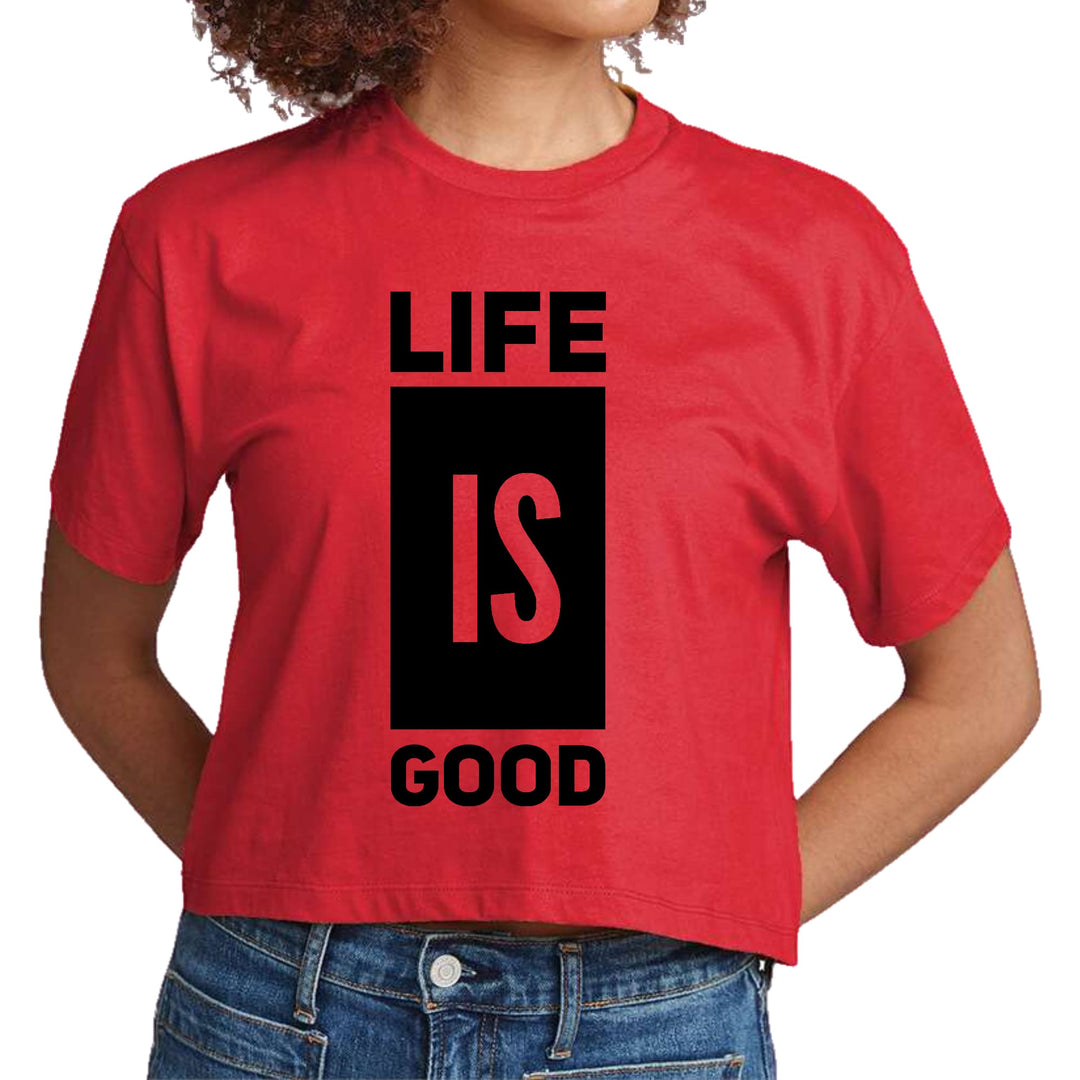 Womens Cropped Graphic T-shirt - Life is Good - Womens | T-Shirts | Cropped