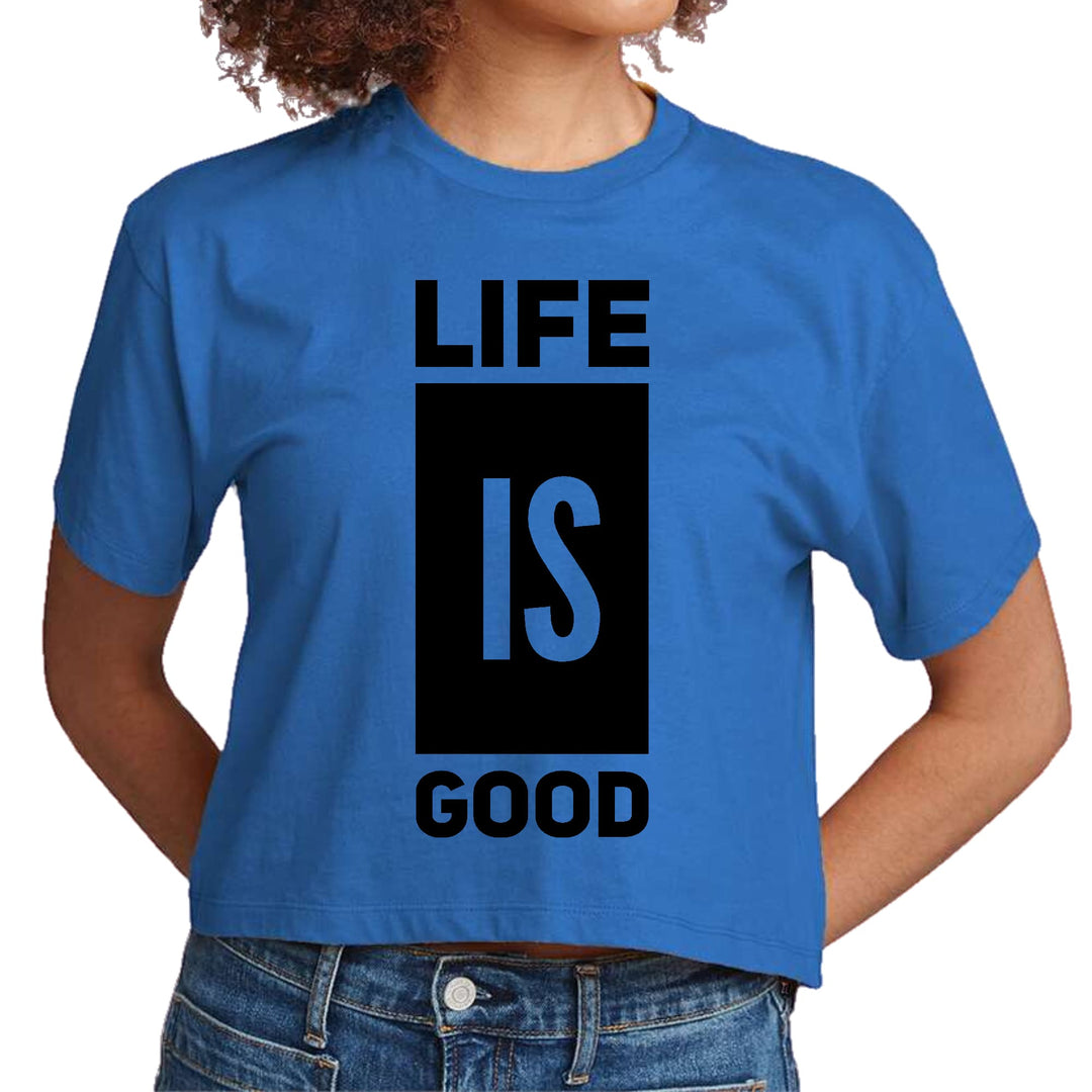 Womens Cropped Graphic T-shirt - Life is Good - Womens | T-Shirts | Cropped