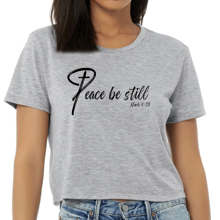 Womens Cropped Graphic T-shirt Peace be Still - Womens | T-Shirts | Cropped