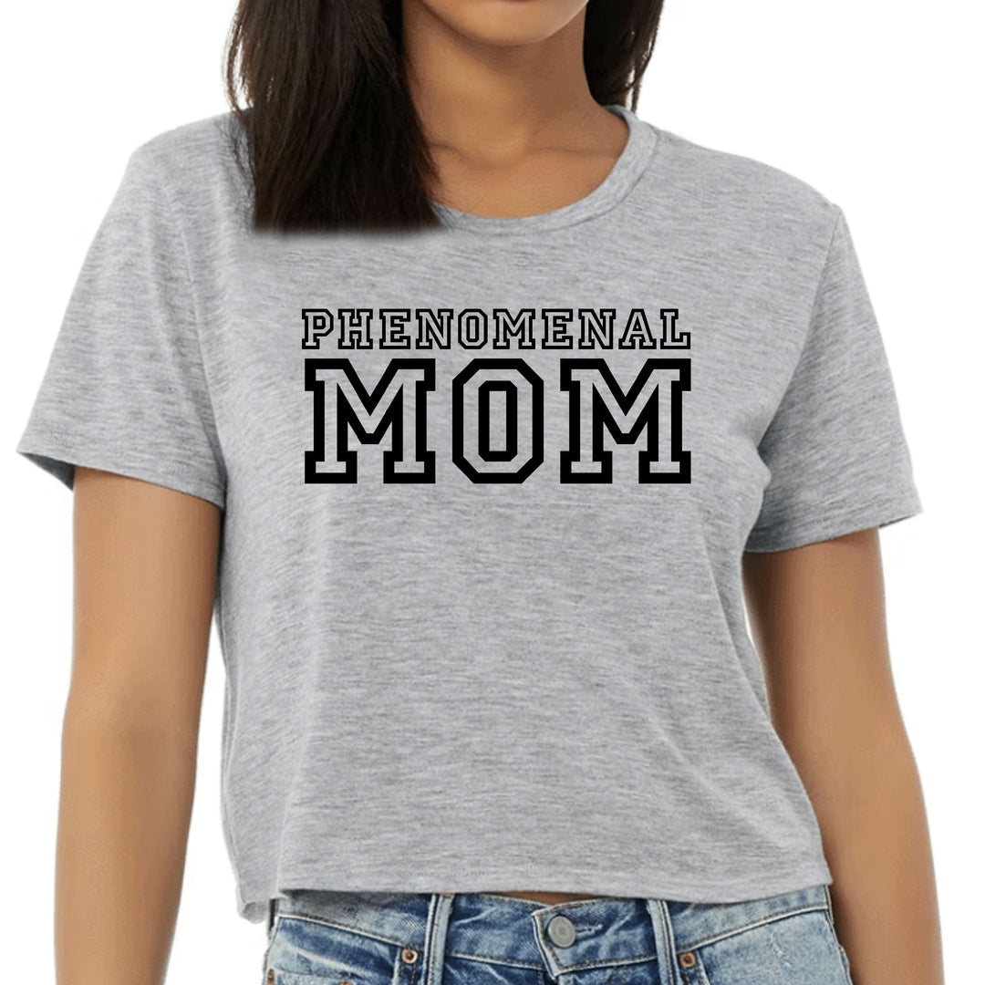 Womens Cropped Graphic T-shirt Phenomenal Mom Print - Womens | T-Shirts