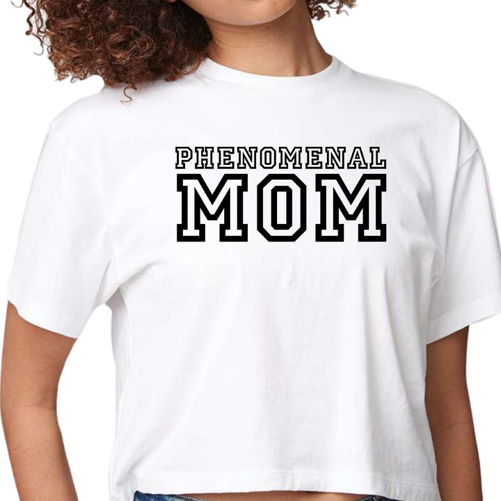 Womens Cropped Graphic T-shirt Phenomenal Mom Print - Womens | T-Shirts