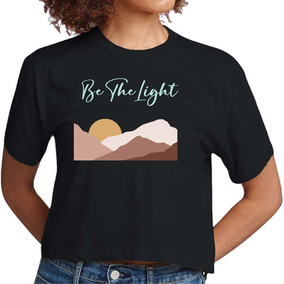 Womens Cropped Graphic T-shirt Say It Soul Be The Light Illustration - Womens