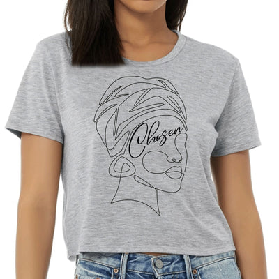 Womens Cropped Graphic T-shirt Say It Soul ’chosen’ Black Woman - Womens