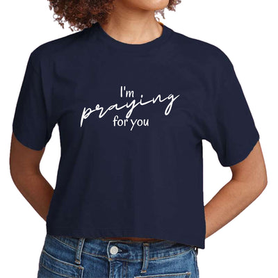 Womens Cropped Graphic T-shirt Say It Soul I’m Praying - Womens | T-Shirts