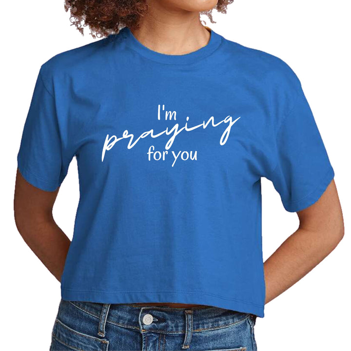 Womens Cropped Graphic T-shirt - Say it Soul - I’m Praying