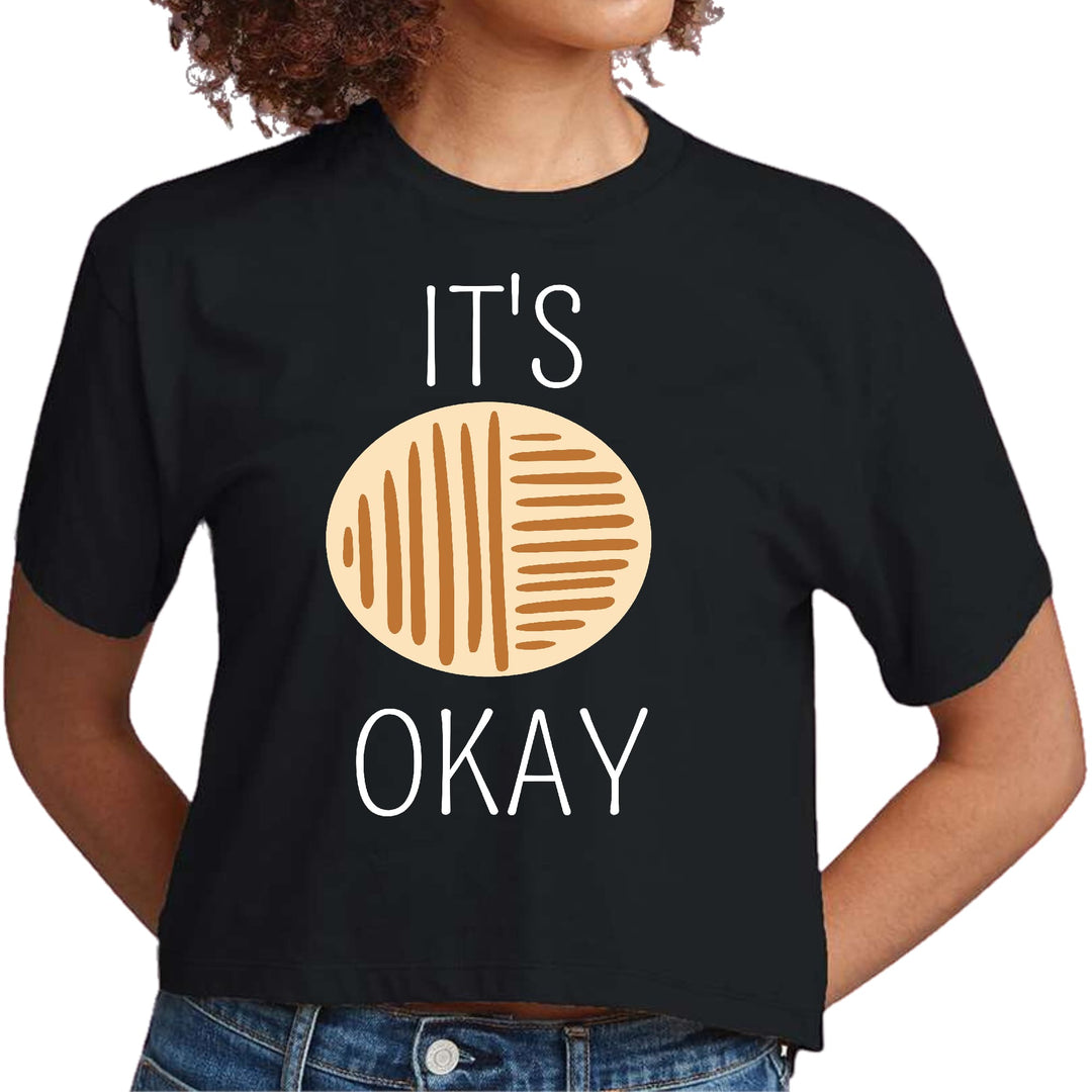 Womens Cropped Graphic T-shirt Say it Soul its Okay - Womens | T-Shirts