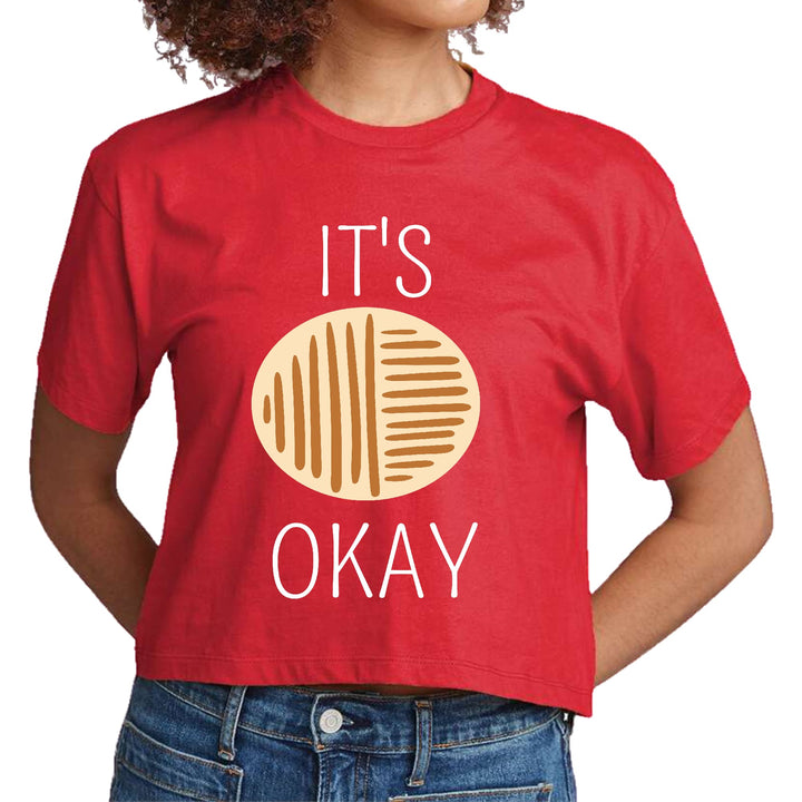 Womens Cropped Graphic T-shirt Say it Soul its Okay - Womens | T-Shirts