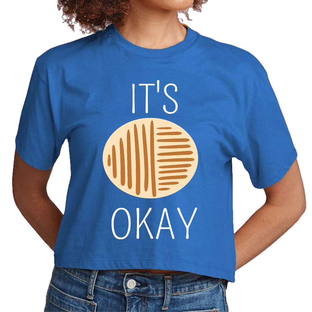 Womens Cropped Graphic T-shirt Say it Soul its Okay - Womens | T-Shirts