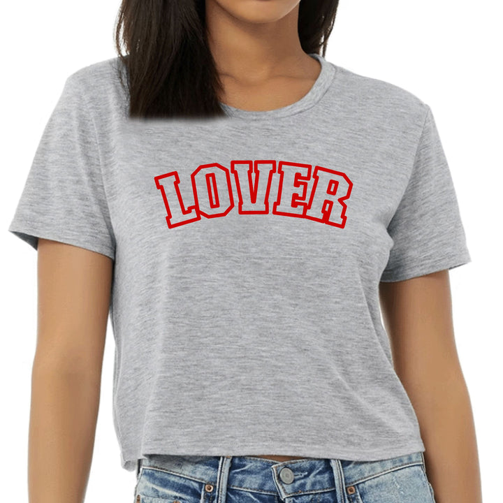 Womens Cropped Graphic T-shirt Say it Soul Lover Red - Womens | T-Shirts