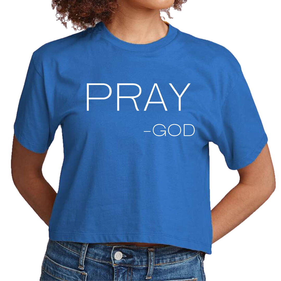 Womens Cropped Graphic T-shirt Say it Soul Pray -god - Womens | T-Shirts