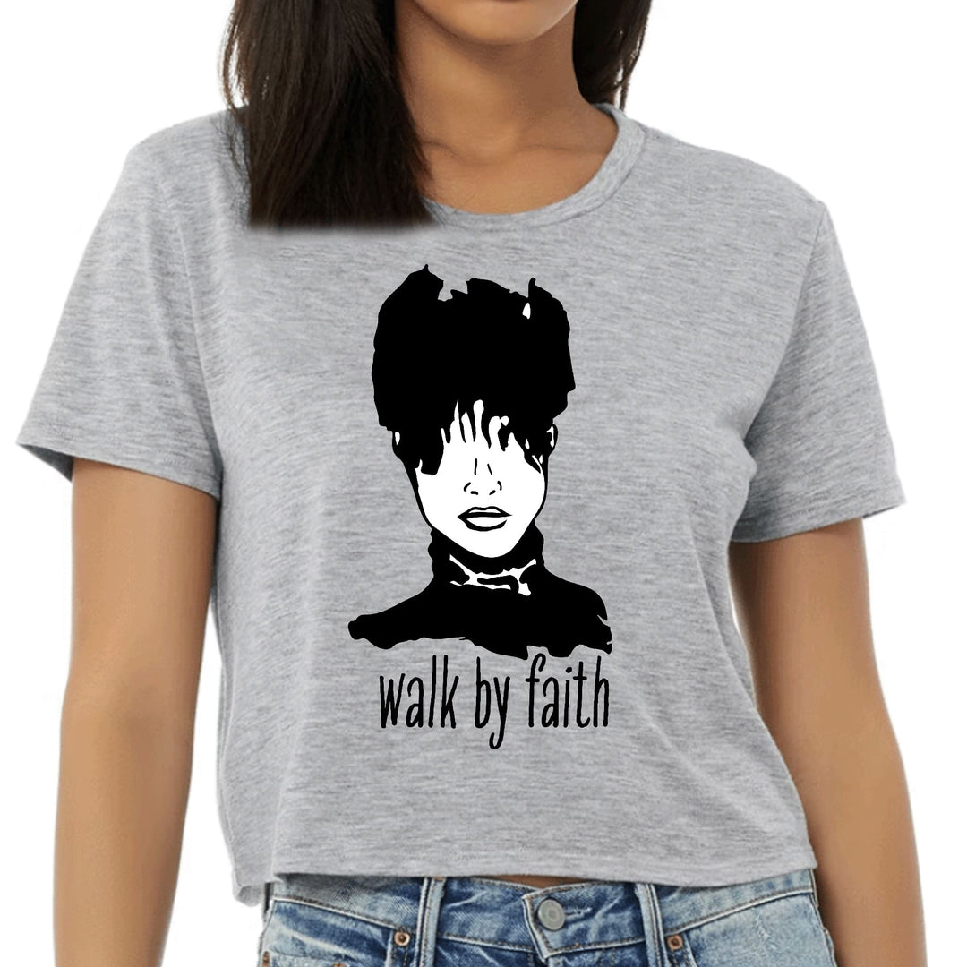 Womens Cropped Graphic T-shirt Say it Soul Walk by Faith - Womens | T-Shirts