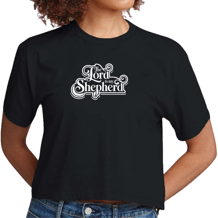 Womens Cropped Graphic T-shirt the Lord is my Shepherd - Womens | T-Shirts