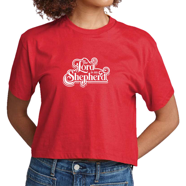 Womens Cropped Graphic T-shirt the Lord is my Shepherd - Womens | T-Shirts