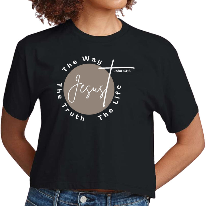 Womens Cropped Graphic T-shirt the Truth the Way the Life - Womens | T-Shirts