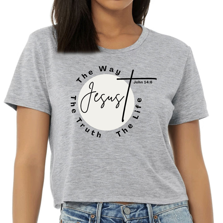 Womens Cropped Graphic T-shirt the Truth the Way the Life - Womens | T-Shirts