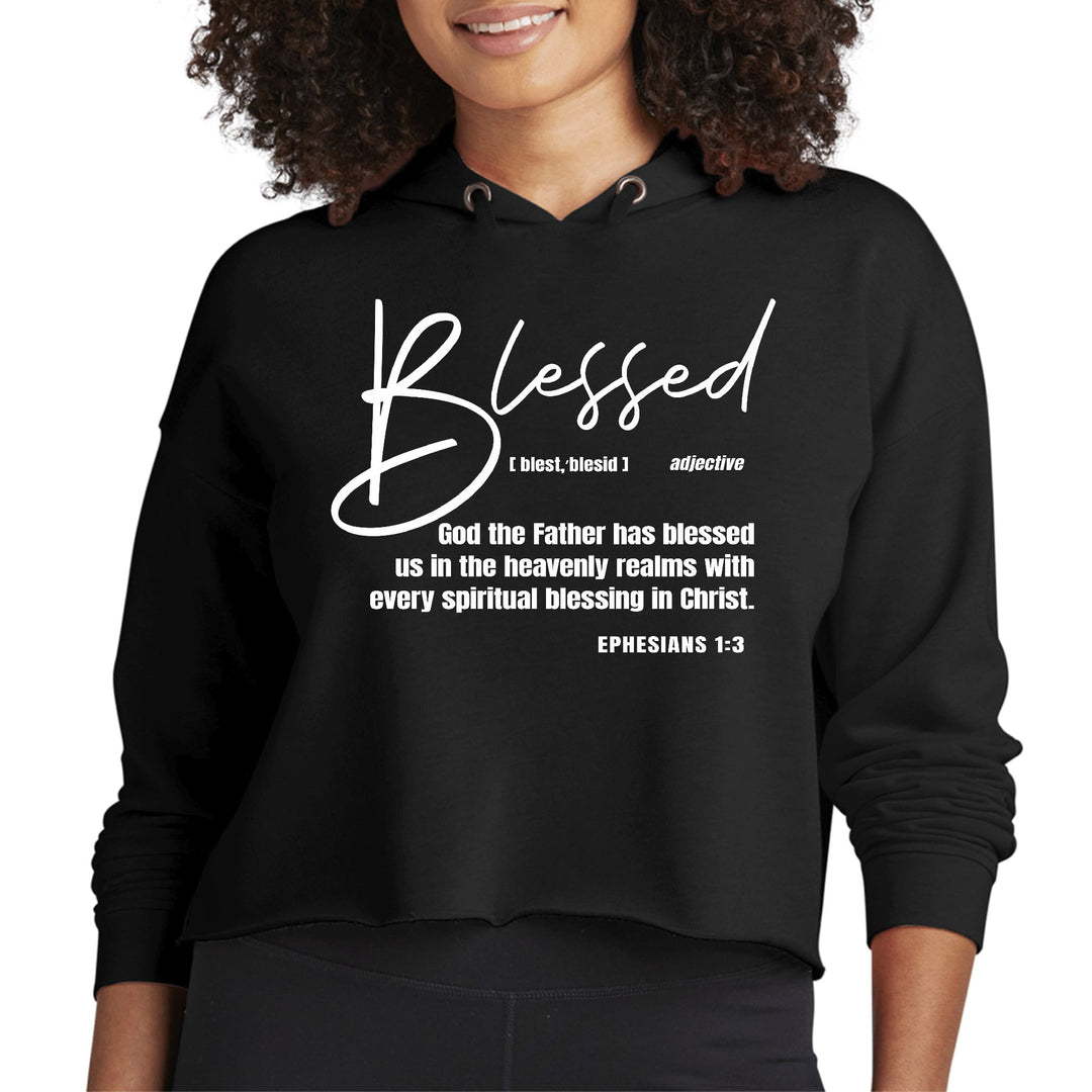 Womens Cropped Hoodie Blessed in Christ - Womens | Hoodies | Cropped