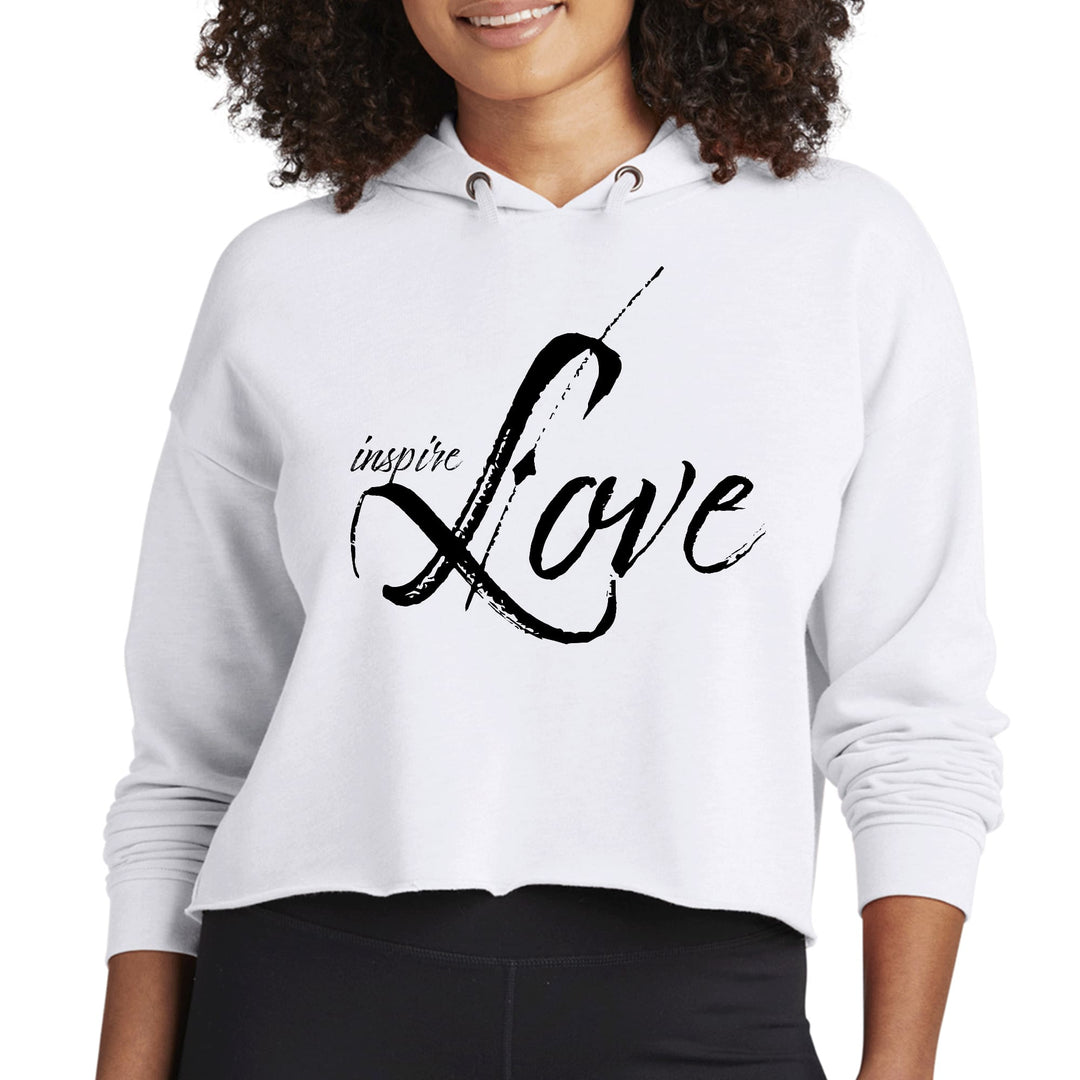 Womens Cropped Hoodie Inspire Love - Womens | Hoodies | Cropped