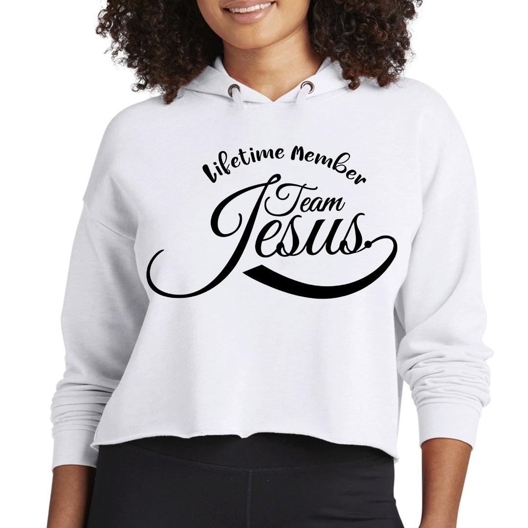 Womens Cropped Hoodie Lifetime Member Team Jesus - Womens | Hoodies | Cropped