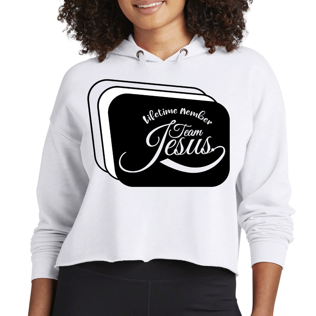 Womens Cropped Hoodie Lifetime Member Team Jesus - Womens | Hoodies | Cropped
