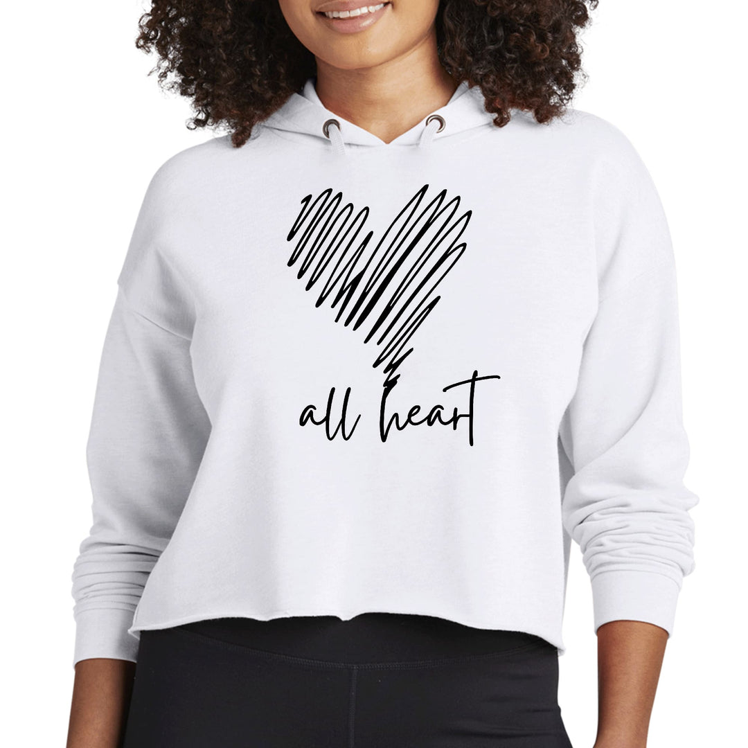 Womens Cropped Hoodie Say it Soul All Heart Line Art - Womens | Hoodies