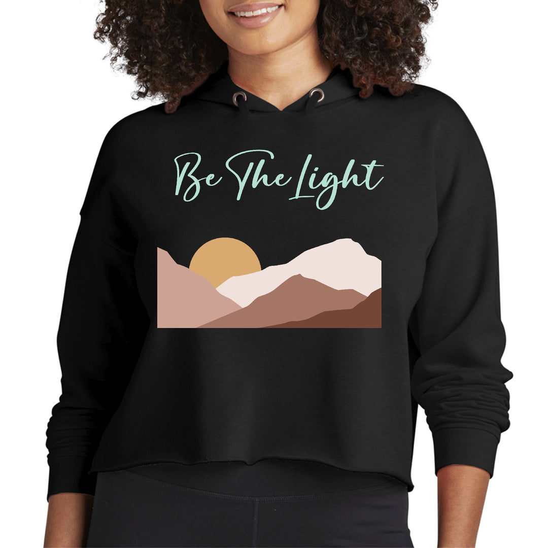 Womens Cropped Hoodie Say It Soul Be The Light Illustration - Womens | Hoodies