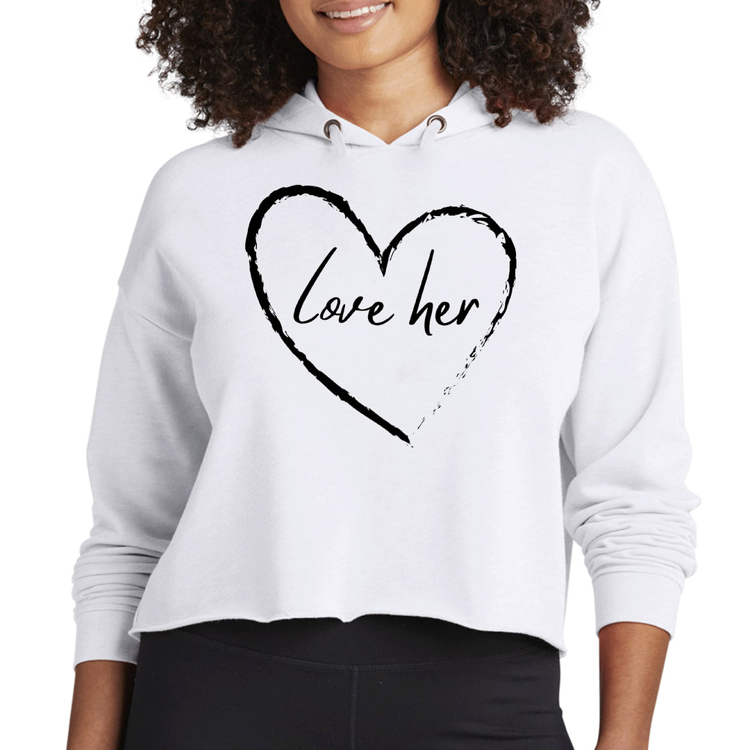 Womens Cropped Hoodie Say it Soul Love Her - Womens | Hoodies | Cropped